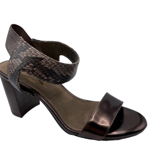 Aerosoles A2 Stacked Heel Sandal Womens' Bronze  Size 6.5 - Picture 5 of 6